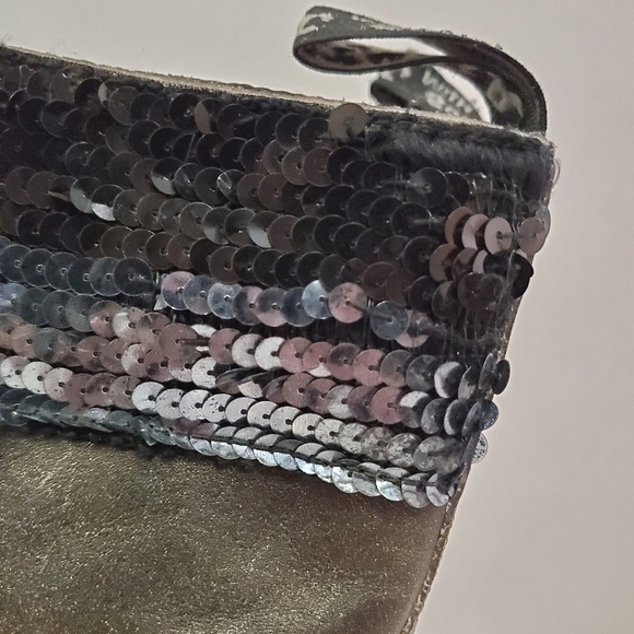 Dr. Martens - Le Sequin 14 Eye Silver Gunmetal boots Rare Ribbon Lace -Ladies 10 - Picture 10 of 12